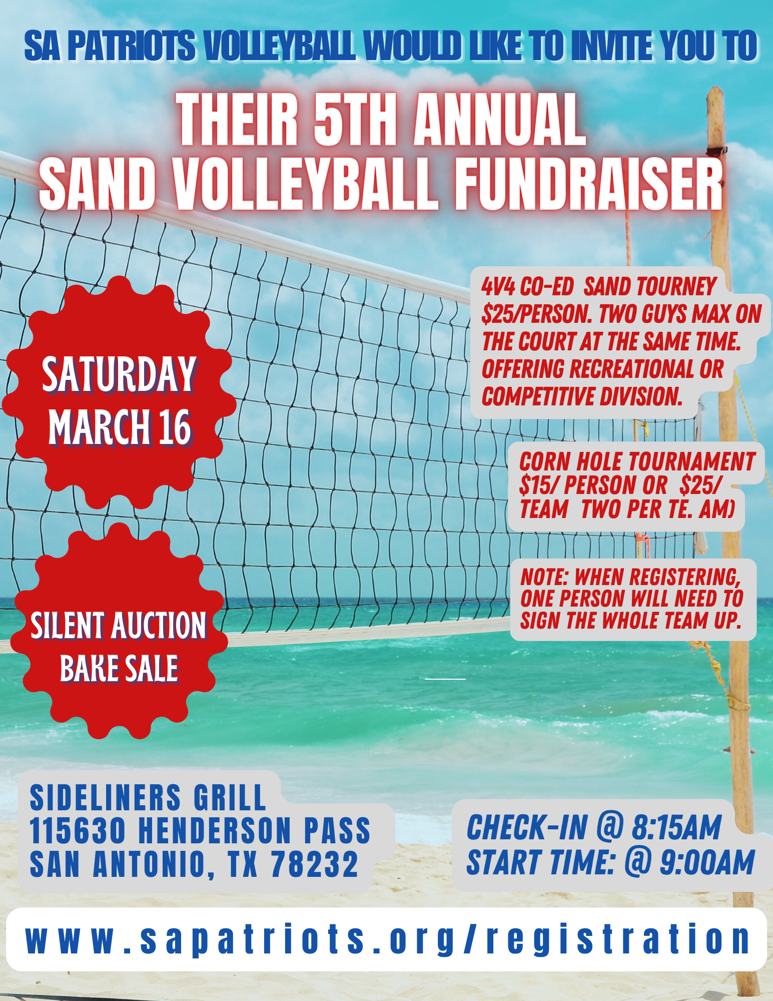 Orange And Blue Volleyball Tournament Poster (Real Estate Flyer) - 1